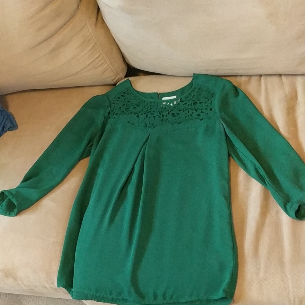 Fir Tree green top from Anthropologie